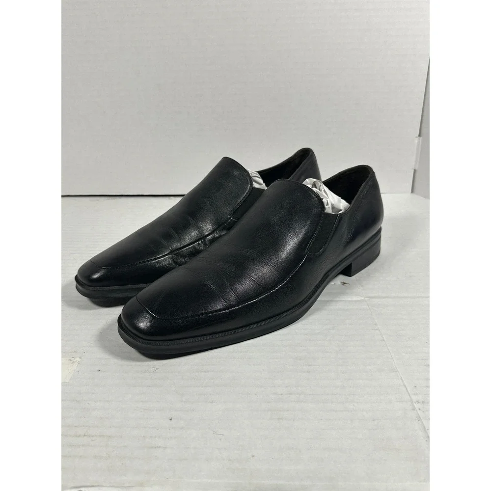 Bruno Magli Pitto Mens 13M Black Leather SlipOn Loafers Dress Shoes MT5402 Italy